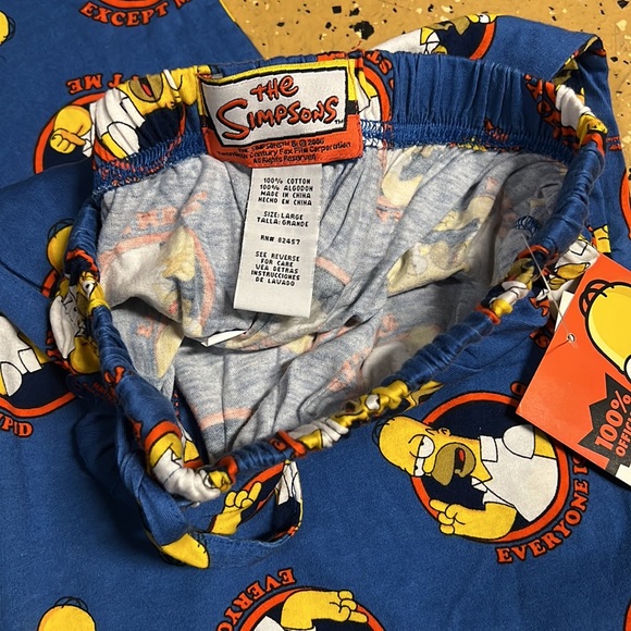 Brand New with Tags Homer Simpson Pajama Pants - Picture 2 of 2